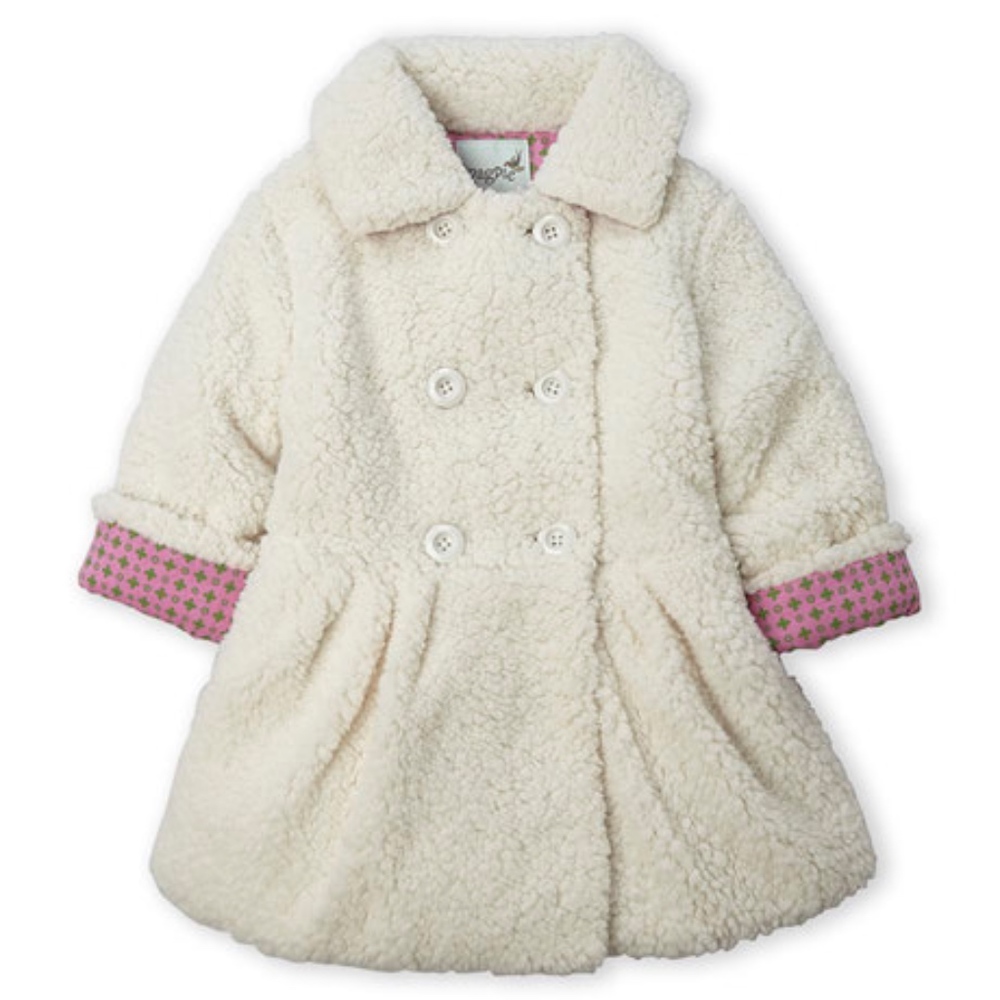Magpie Girls' 'Wooly" Cream Peacoat